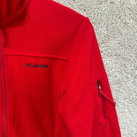 Columbia Fast Trek II Jacket Women's Small Red Full Zip Fleece‎ Classic Fit Logo - Picture 6 of 13
